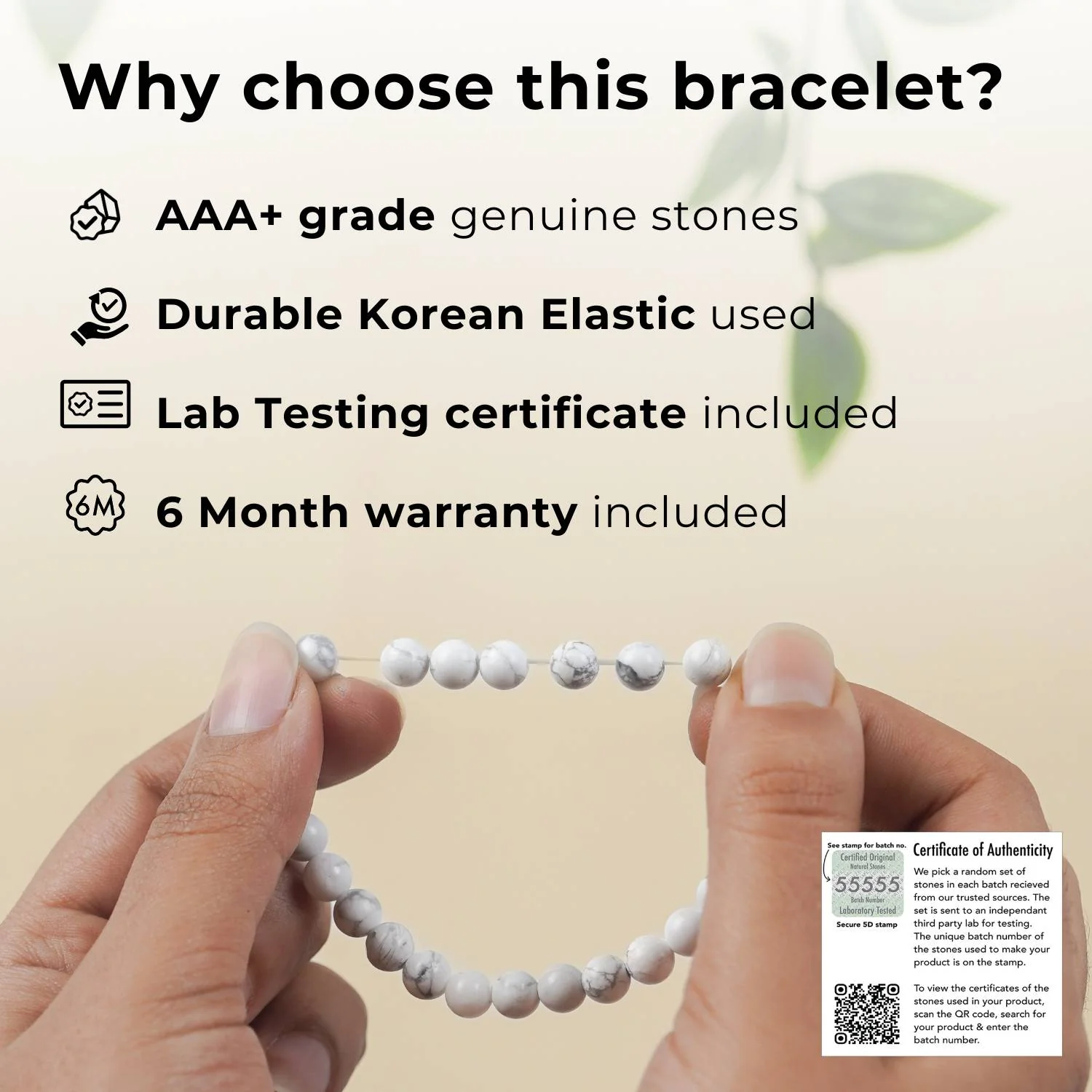 Spiritual Pyrite Natural Stone OM Bracelet - Image 13