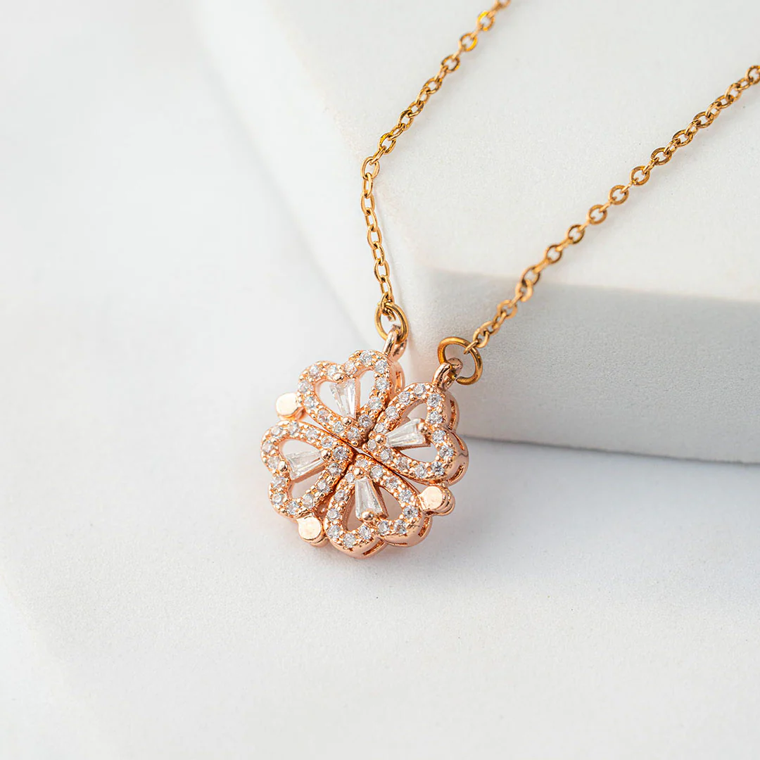 Magnetic Clover Heart Necklace - Image 6