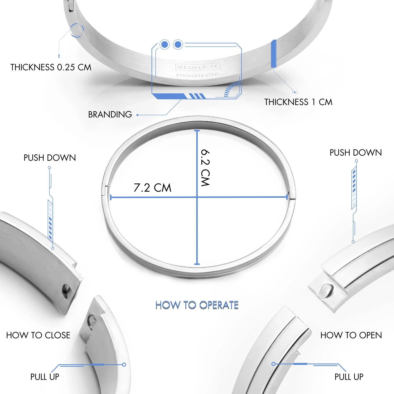 Lucius Oval Kada Bracelet - Image 7